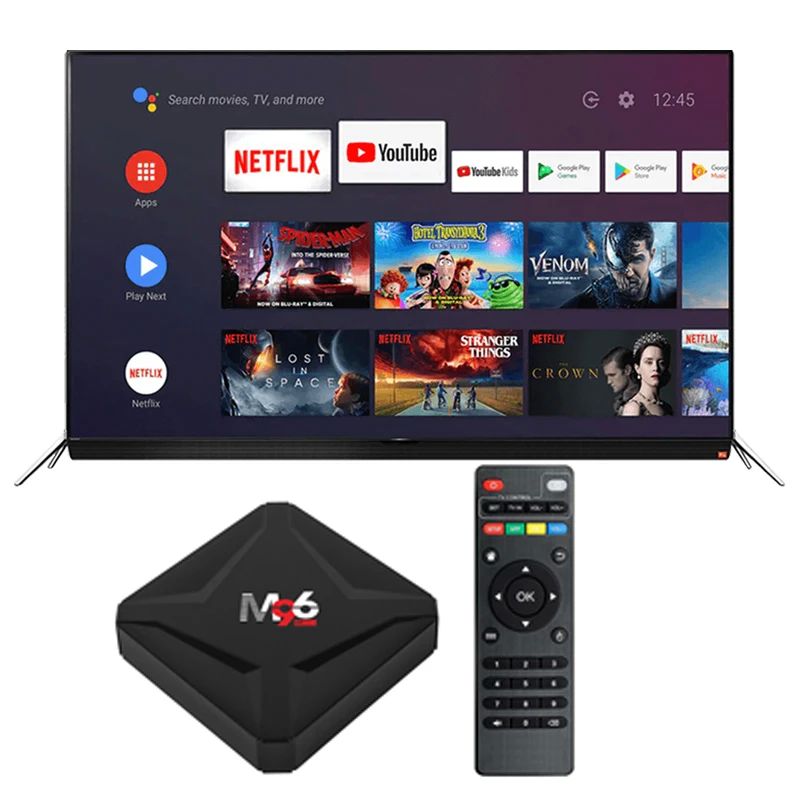 10 Bit Akıllı TV Kutusu M96 Mini H.265 4K 75fps Video Dekoder 4GB DDR4 RAM ile