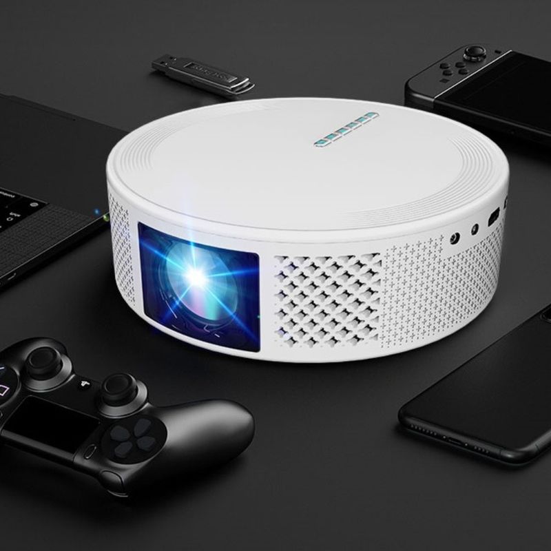 Yuvarlak Dayanıklı Film Projektörü Küçük, CE Ev LED Mini HD Projektör Android