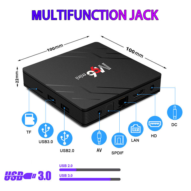 5G BT5.0WIFI6 Android 13.0 TV Kutusu M96 Mini 4GB DDR4 RAM 2.4G