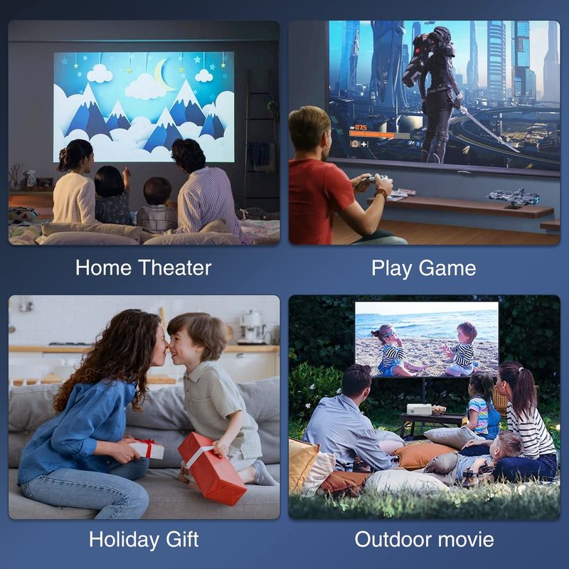 Elektrik Fokusu LED + LCD HDMI Projector 200 lumen, 30000 saate kadar ışık ömrü