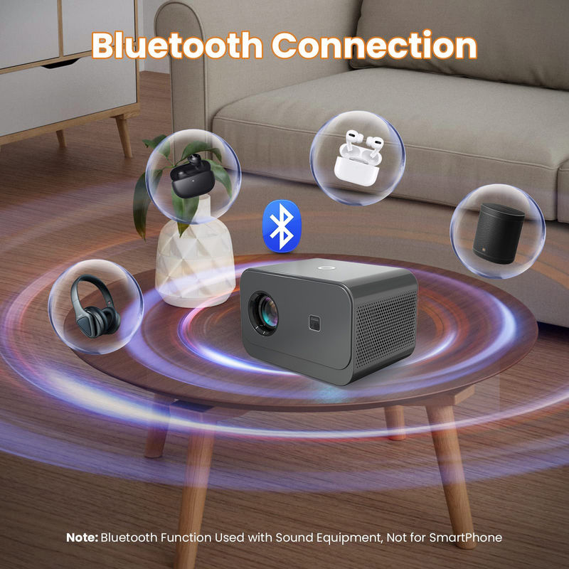 Ön projeksiyon 1024*600P Yeni Ürün Elektrik Fokusu LED+LCD HDMI Akıllı Projektor