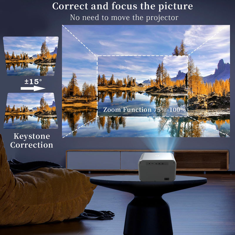 AC100-240V, 50/60Hz Android 9.0 Yeni Ürün Elektrik Odaklama LED+LCD HDMI Projeksiyon 200 lumen