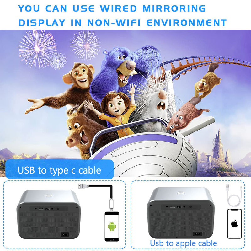 AC100-240V, 50/60Hz Android 9.0 Yeni Ürün Elektrik Odaklama LED+LCD HDMI Projeksiyon 200 lumen