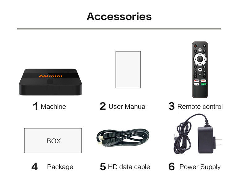 2024 En ucuz TV Kutusu Android 9 ATV BT Ses Uzaktan Kullanımı ile 1G 8G X9mini