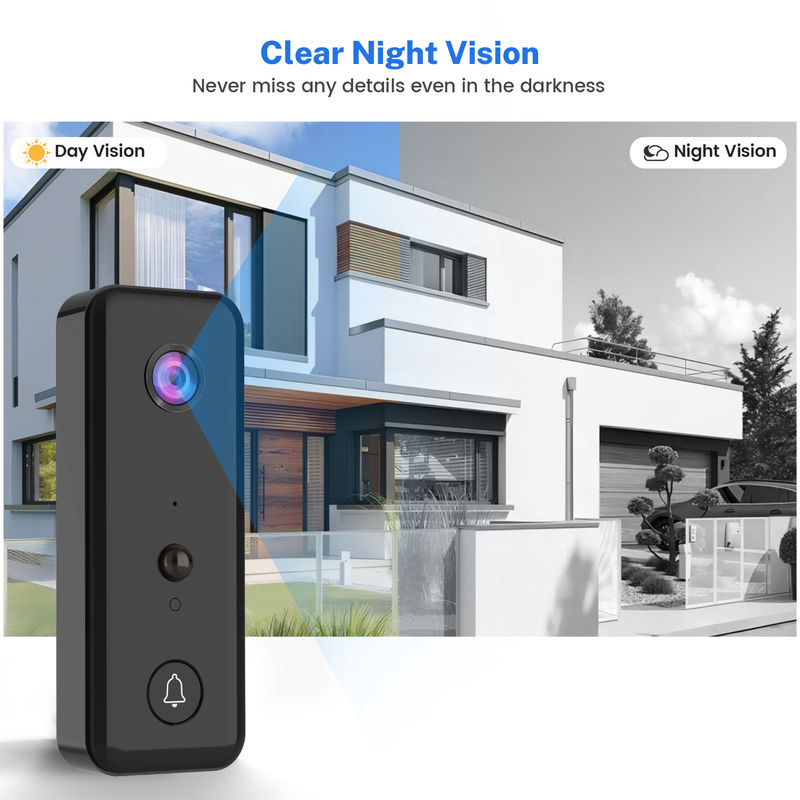 Akıllı Wifi Görsel Kapı Zili H9 Mobil Telefon Uzaktan Kullanımlı, Kablosuz Wifi Ağı, Villa Daireleri İçin Uygulama Destek