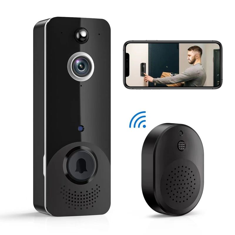Ev Güvenliği Kablosuz Zil Kapı Zili Video Akıllı WiFi Kapı Zili Kamera Intercom Kablosuz Kapı Zili